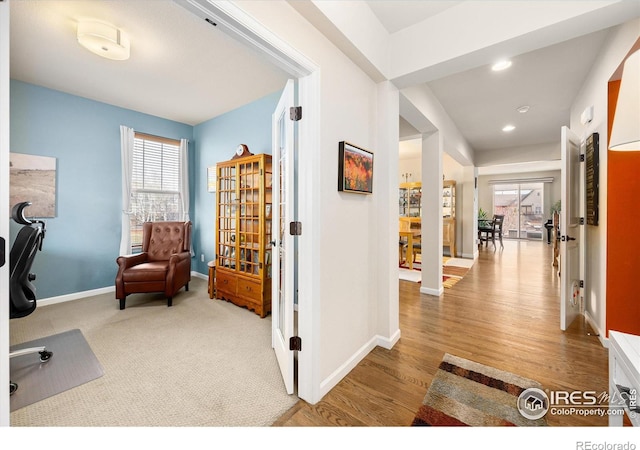 interior space featuring hardwood / wood-style flooring