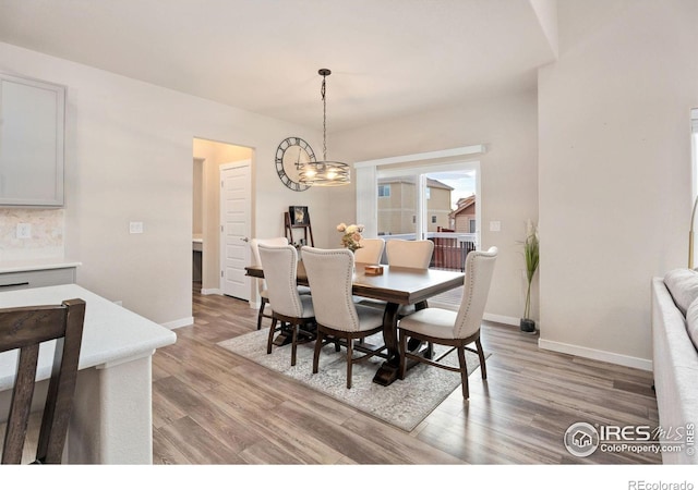 dining room featuring light wood-type flooring