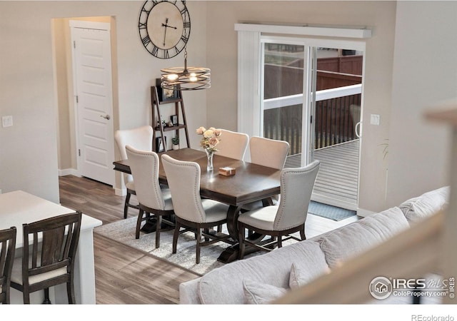 dining room featuring hardwood / wood-style floors