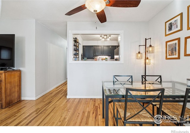 dining room featuring light hardwood / wood-style floors