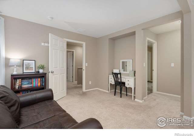 view of carpeted living room