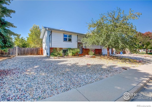 view of split foyer home