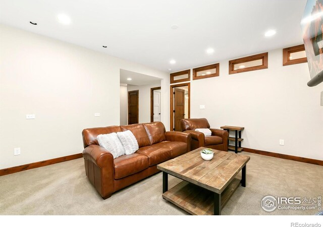 view of carpeted living room