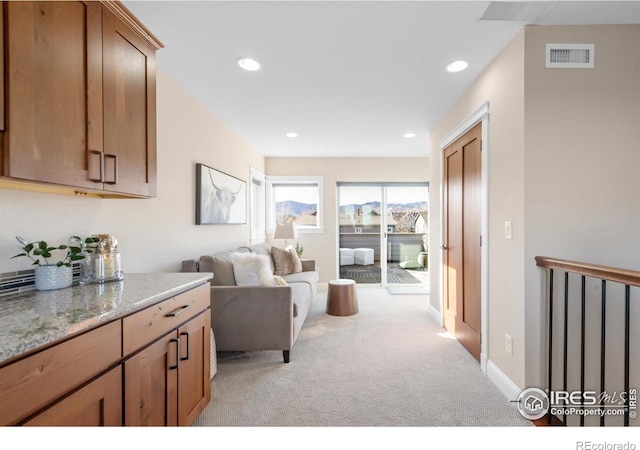 view of carpeted living room