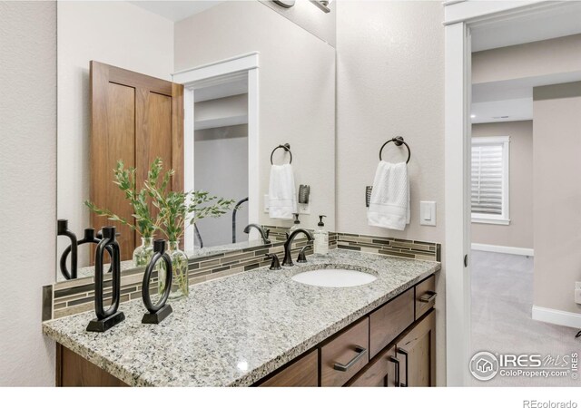 bathroom with vanity