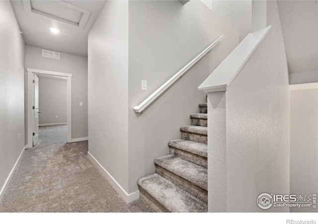 410 High Point Dr Unit 104, Longmont, CO 80504 - stairs featuring carpet floors