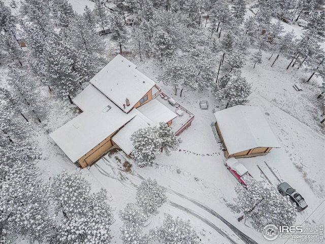 view of snowy aerial view