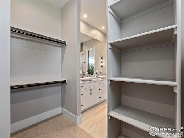 spacious closet featuring sink