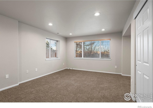 view of carpeted empty room