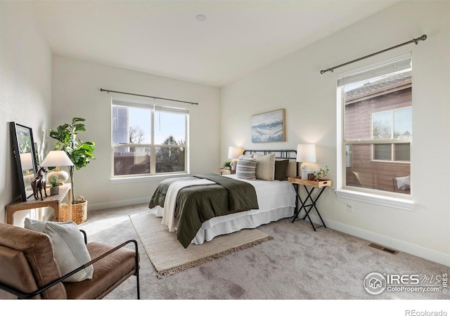 view of carpeted bedroom