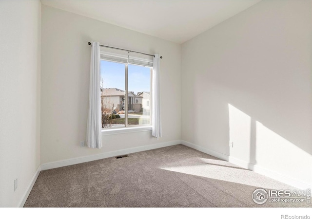 view of carpeted empty room