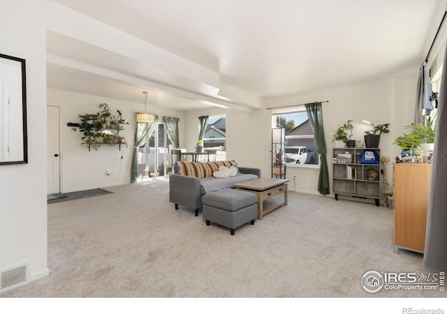 view of carpeted living room