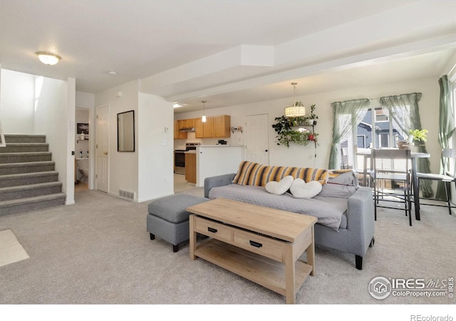 view of carpeted living room