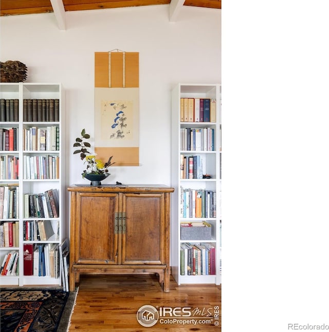 interior space with hardwood / wood-style flooring