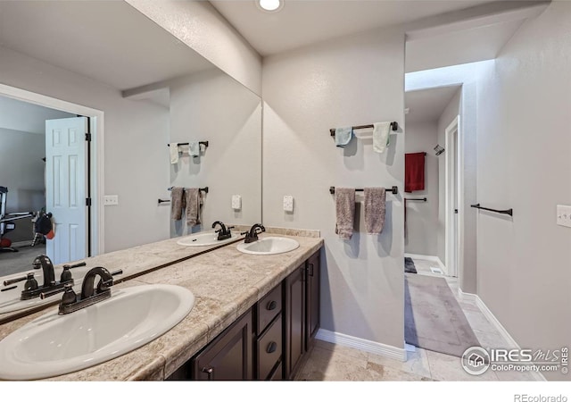 bathroom featuring vanity