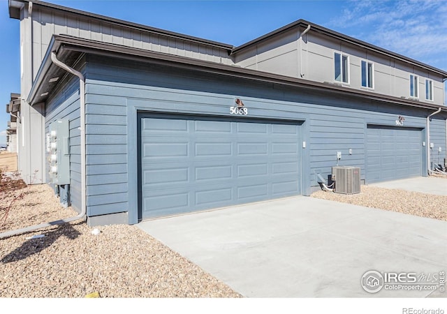 garage with central AC