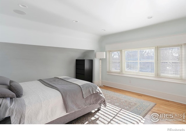 bedroom featuring light hardwood / wood-style flooring