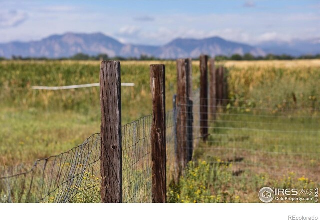 exterior space featuring a mountain view and a rural view