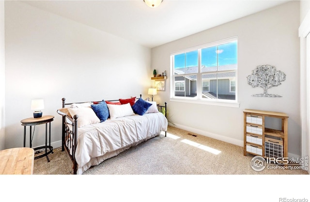 view of carpeted bedroom