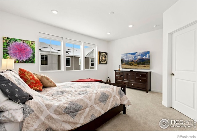 view of carpeted bedroom