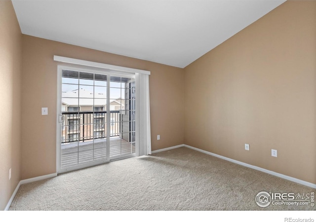 view of carpeted empty room