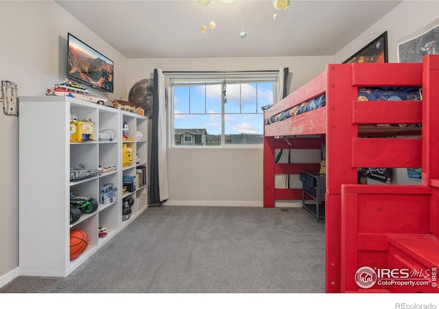 bedroom with carpet