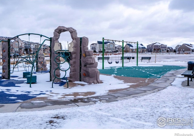 view of community featuring a playground