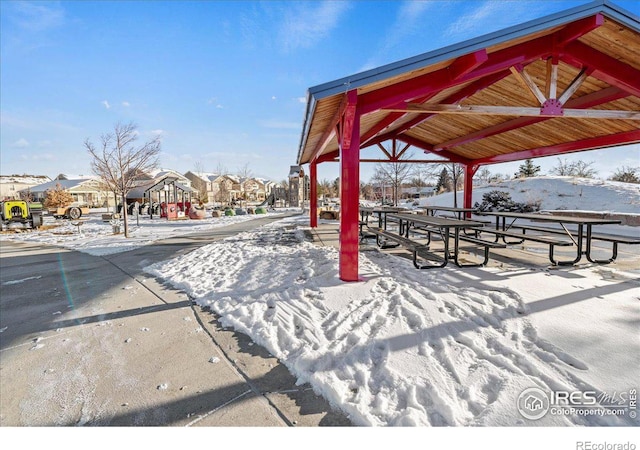 view of community featuring a gazebo