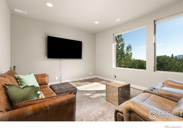 living room featuring wood-type flooring