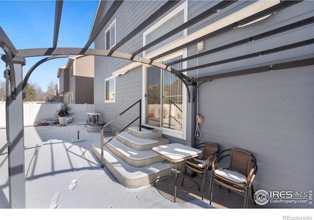 view of patio / terrace with a pergola