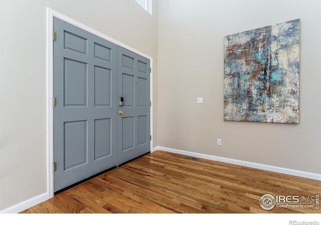 entrance foyer with wood-type flooring