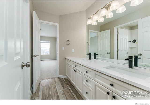 bathroom featuring vanity