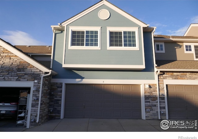 view of front of house featuring a garage