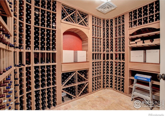 view of wine room