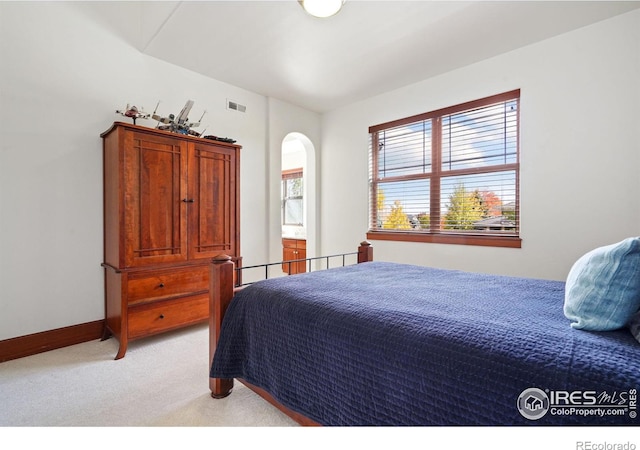 view of carpeted bedroom