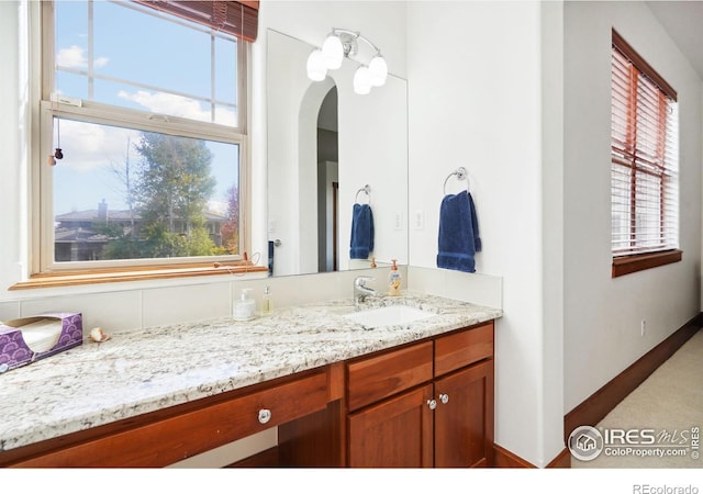 bathroom with vanity