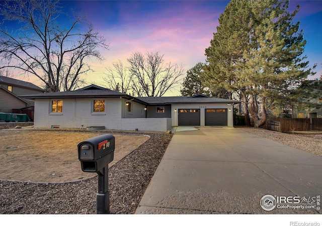 view of front of home featuring a garage