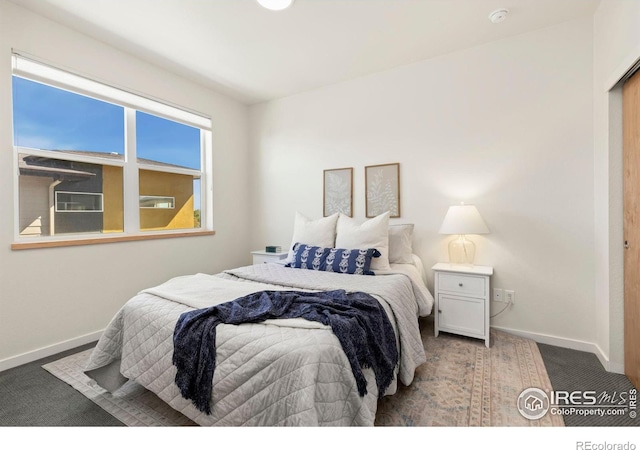 bedroom with carpet floors