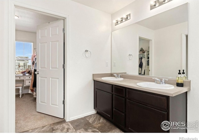 bathroom with vanity