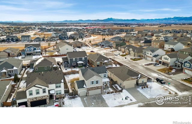 aerial view featuring a mountain view