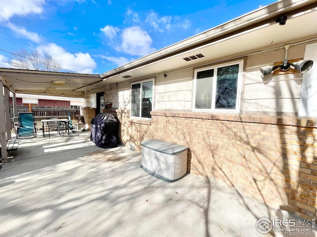 view of patio / terrace featuring area for grilling