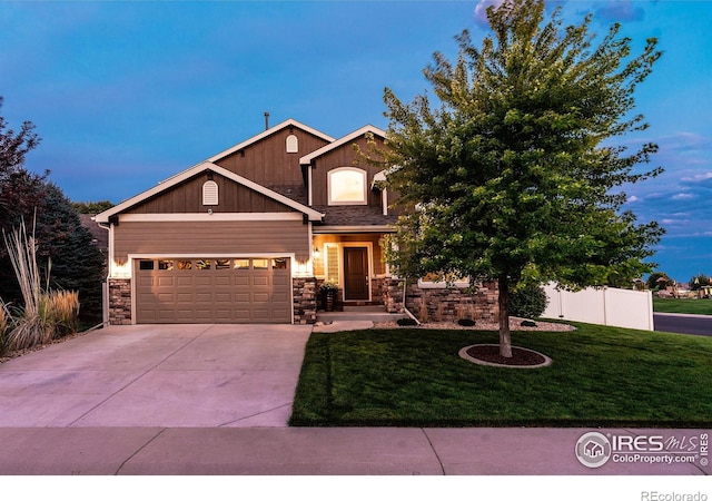 view of front of house with a front yard