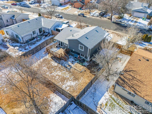 view of snowy aerial view