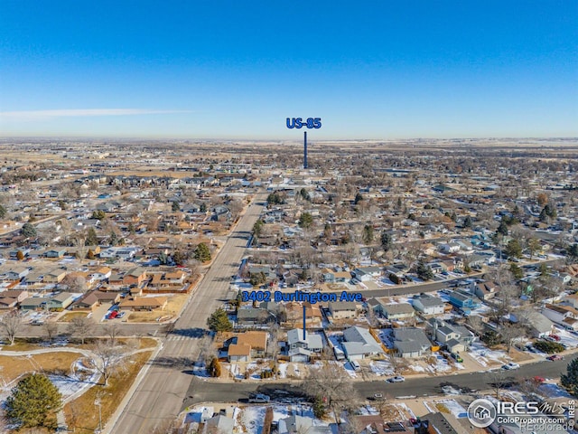 birds eye view of property