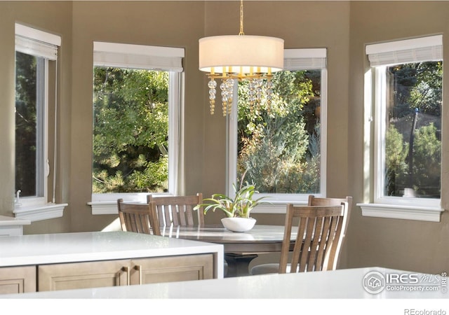 view of dining area