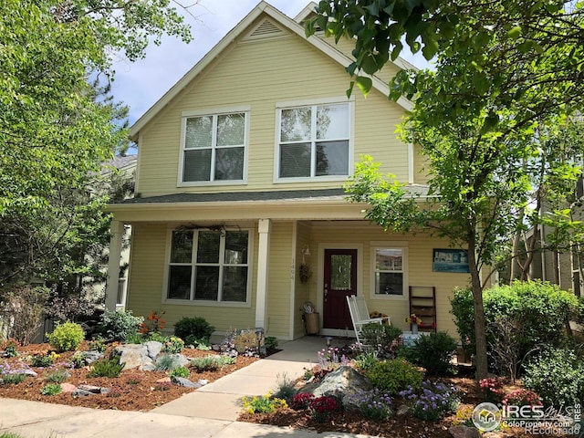 traditional home with covered porch