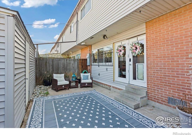 view of patio / terrace with french doors