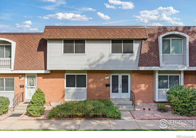 view of property with french doors