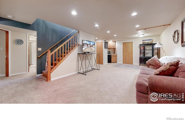 view of carpeted living room