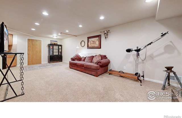 view of carpeted living room